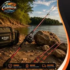 Vara Sami Carretilha Kyuu Pesca 1.80m ou 2.10m 2 Partes Forte Leve Ação Rápida 30lb