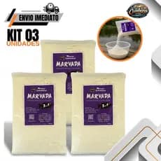 Marvada Massa Japonesa Branca Kit com 3 UNIDADES