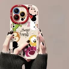 Capa De Telefone Avatares De Animais De Desenho Animado Para iPhone 16/15/14/13/12/X/7/11/Plus/pro Max Protetora De sili