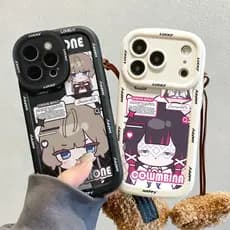 Capa De Telefone Genshin Impact Sandrone & Columbina Para iPhone 17Air/16pro Max/15Plus/13/12/11 Protetora De silicone F