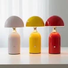 Luminária Abajur de Mesa LED sem Fio Portátil Recarregável com Dimmer Diferentes Tons de Luz para Quarto Sala Escritório