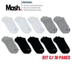 Kit 10 Pares Meias Cano Invisível Mash Algodão Econômico