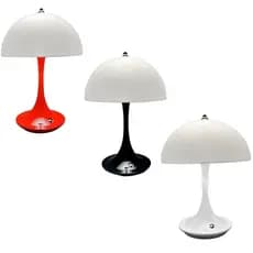 Luminária Abajur Led Recarregável Sem Fio c/ Dimmer Touch Moderna Diversas Cores para Quarto Sala Escritório Restaurante