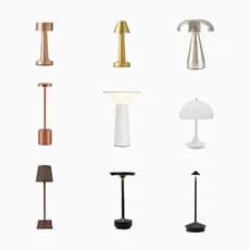 Luminária Abajur de Mesa Recarregável USB Led Touch Sem Fio Portátil Moderna e Minimalista com Dimmer Diferentes Modelos