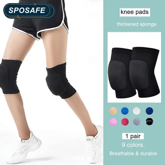 【 2 PCS � SPOSAFE 1 Par Crianças Joelheira Para Adultos Homens Mulheres Apoio À Compressão Futebol De Vôlei Dança Yoga Corrida Ciclismo