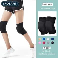 【 2 PCS � SPOSAFE 1 Par Crianças Joelheira Para Adultos Homens Mulheres Apoio À Compressão Futebol De Vôlei Dança Yoga Corrida Ciclismo