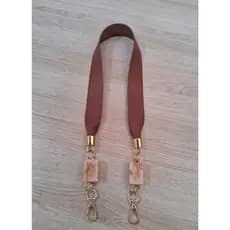 Alça Para Bolsa de Couro com pedra de resina,bolsas de croche,meg