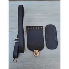 Kit para bolsa de croche ABA,alça e fundo sintético com ferragens dourada para bolsas,bolsas de croche
