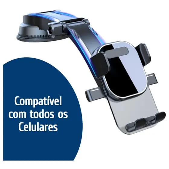 Suporte Veicular para Celular com Braço Articulado e Rotação 360° – Eletromex EL-1923