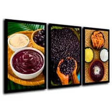 Quadros Decorativos Açaí com Farinha de Tapioca Camarão