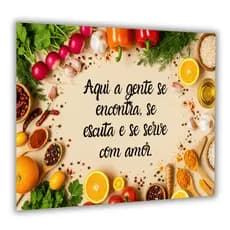 Quadro Decorativo Tempero Cozinha Restaurante Comida