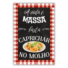 Quadro Decorativo Cozinha Restaurante Massa Macarrão