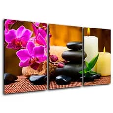 Quadros Decorativos Massoterapia Spa Massagem Clinicas Tropical Pedras