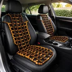 Encosto Massageador Automotivo Bolinhas Madeira Lombar Confortável