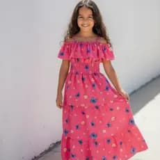 Vestido LONGO Infantil DIVERSAS CORES