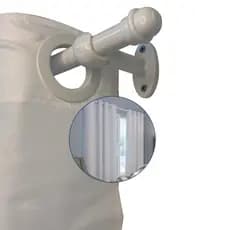 Kit Varão Para Cortina de FERRO 1,00 Metro 19mm com Ponteiras e Suportes - Sem Emenda - Resistente