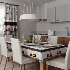 Toalha de Mesa Tecido Cozinha Decoração - Várias Estampas e Tamanhos
