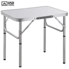 Mesa Dobrável Vira Maleta Camping Pesca Praia 90cm X 60cm Retangular USD