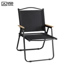 Cadeira De Praia Camping Pesca Dobrável Portátil Reforçada Usd Até 120kg Cor Preto