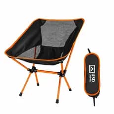 Cadeira Portátil Dobrável Camping Oxford 600d Ultraleve Usd C/ Bolsa De Transporte Cor - Laranja