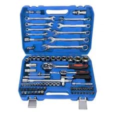 Kit 82 Peças de Ferramentas Jogo de Soquetes Completo com Chave Catraca Reversível e Maleta Multi Funções