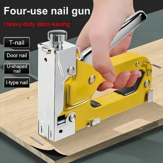 3 Em 1 Grampeador Tapeceiro Alta Pressão Profissional Manual Com 100 Grampos