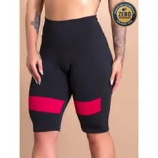 Bermuda Ciclista Feminina Fitness Com Recorte Cores Para Academia GJR Modas