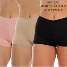 Kit 2 Anágua Short Curto Íntimo Segunda Pele Liso Feminino Short Para Saia e Vestido GJR Modas
