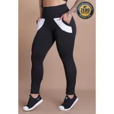 Calça Legging Cintura Alta Com Bolso Fitness Feminina Academia Treino Moda GJR Modas