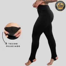 Calça Legging Cintura Alta Térmica Flanelada Com Pezinho Peluciada Inverno Academia Moda Casual GJR Modas