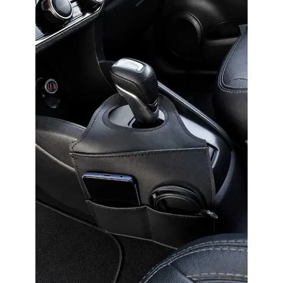 Lixo Para Carro Couro Sintético Porta Lixo/Com Porta Oculos e Chaveiro Brinde