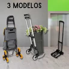 Carrinho de Carga de 40Kg ou 80Kg Dobrável Alumínio Modelo Sobe Escadas Com 3 Rodas Bagagem Cooler Portatil