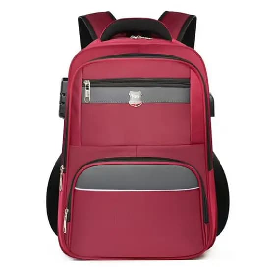 Mochila Grande Impermeável Faculdade Executivo Reforçada Notebook Cadeado com Bolso Anti-furto 1820-2