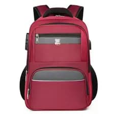 Mochila Grande Impermeável Faculdade Executivo Reforçada Notebook Cadeado com Bolso Anti-furto 1820-2