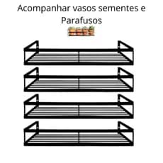 4 Supo Parede Muro Vaso De Plantas Porta Flores Floreira Parede Aço Reforçado