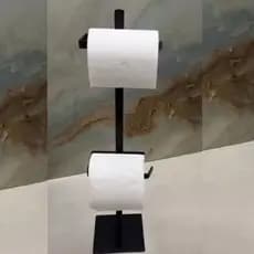 Suporte de Papel Higiênico de Chão – Para 2 Rolos | Design Moderno 50x13 cm