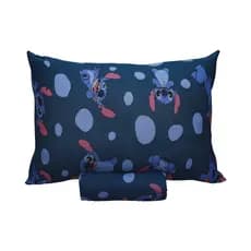 Jogo De Lençol Elastico Solteiro infantil Lilo Stitch Azul