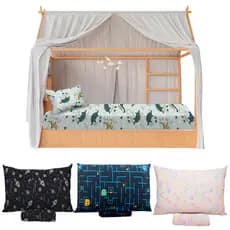 Lençol Mini Cama Montessoriana 70x150 C/ Elástico + Fronha