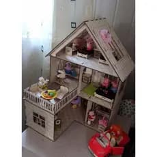 Casinha de Boneca Mdf + Móveis Brinquedo Meninas