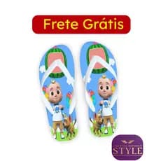 🩴🍉 Chinelo Infantil Cocomelon Personalizado - Tamanho 21/22