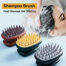 Silicone couro cabeludo massageador escova Shampoo massagem cabelo escova cabeça lavagem massageador escova banho cabelo limpeza pente couro cabeludo escova