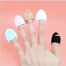 4 Mini Esponja De Dedo Com Almofada De Ar Slim Puff Para Maquiagem
