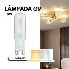 Lâmpada Led G9 6W Halopin Bipino 110V/220V Branco Quente 3000K Branco Frio 6500K TEX INC