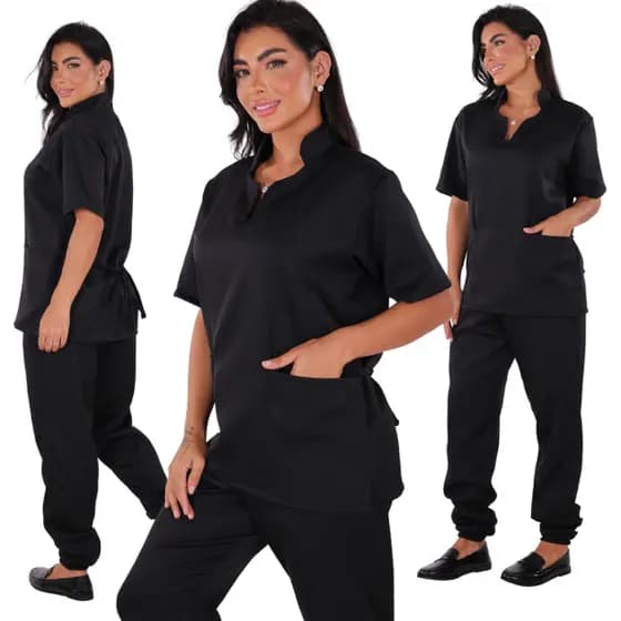 Pijama Cirúrgico Feminino Gabardine Confortável Várias Cores