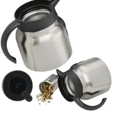 Chaleira Térmica Inox 750ml Com Display LED Para Infusão Chá Ervas Especiarias Frutas Flores