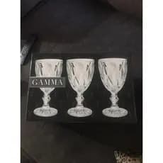 Jogo 6 Taça Diamante Copo Vidro Transparente Bico De Jaca 260ml, com elegância moderna e vidro resistente