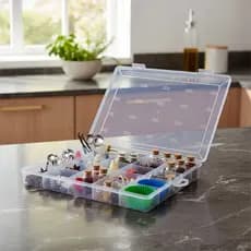 Kit 5 Caixas Organizadoras Transparentes 25 Divisórias - Ideal para Atacado e Revenda 📦