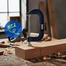 Kit 2 Grampo Sargento C Pesado Starfer 8 Polegadas 20cm Fixação Extra Forte P/ Grandes Projetos 🏗️