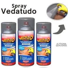 Kit 3 Spray Impermeabilizante Vedatudo - Veda Vazamentos em Telhas, Lajes e Mais 💧🛡️