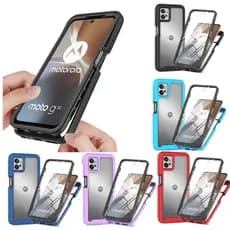 360 ° Capa De Proteção Total À Prova De Choque Para Motorola MOTO G53 G42 G32 G62 G22 G52 G82 G13/23 Case PC TPU PET Filme Protetor De Tela De Duas Camadas